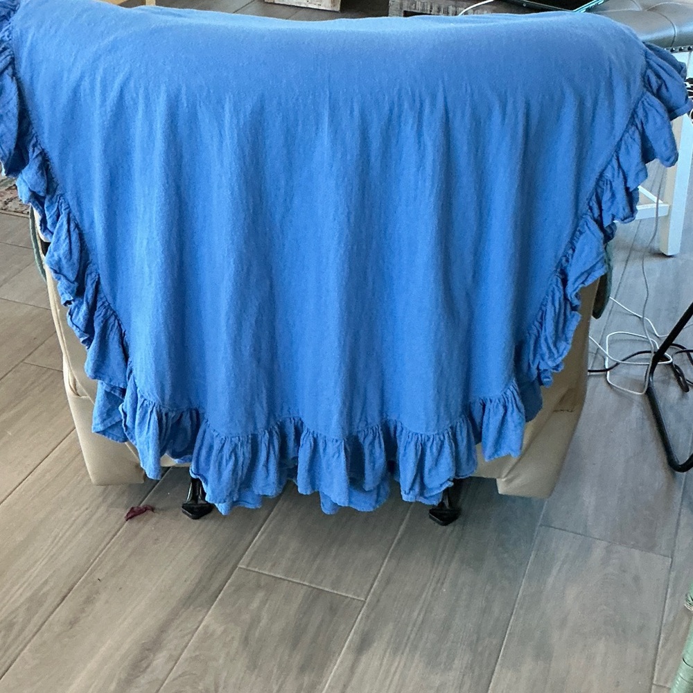 Blue High Low Ruffle Dress - Picture 9 of 9